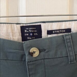 Ben Sherman Green Chino Stretch Pants